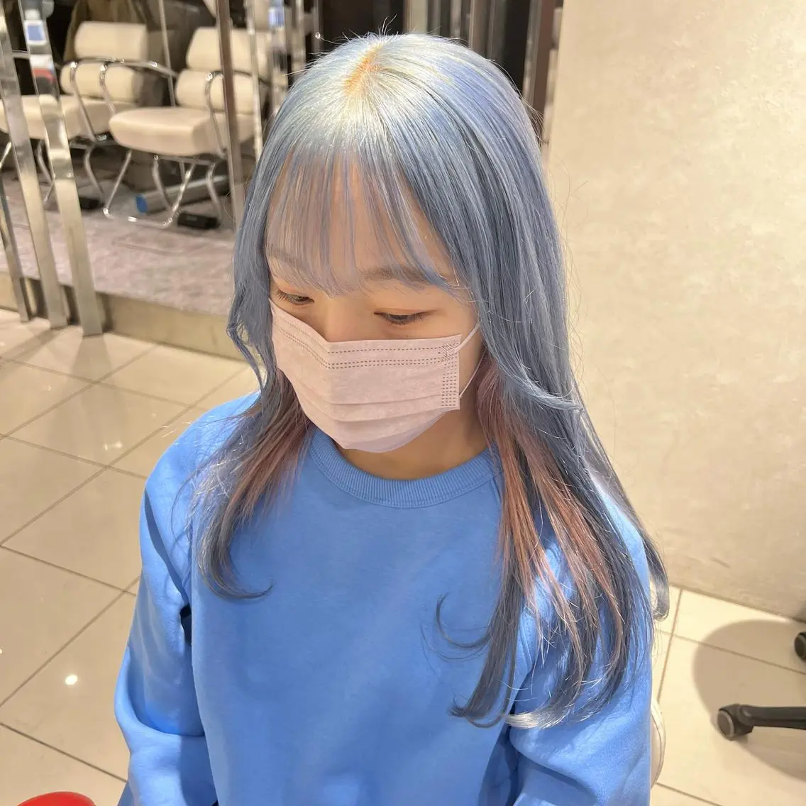 ロング カラー ピンクカラー ヘアカラー トリートメント stylist 🐶内藤 成香のヘアスタイル