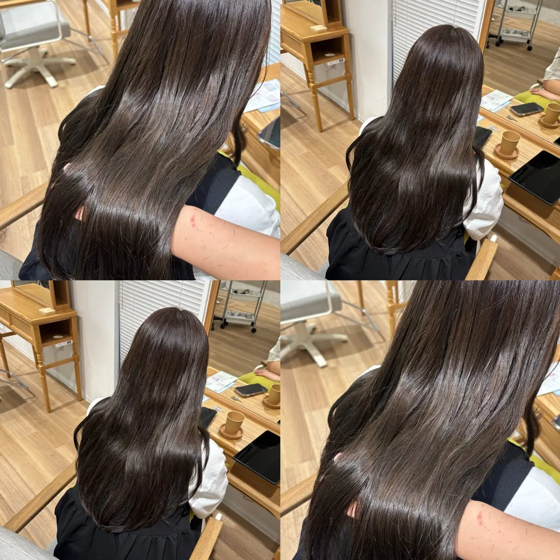 ロング カラー 透明感カラー グレージュ オリーブグレージュ オリーブグレー カット ヘアカラー トリートメント RINNO🌷透明感 カラー/髪質改善のヘアスタイル