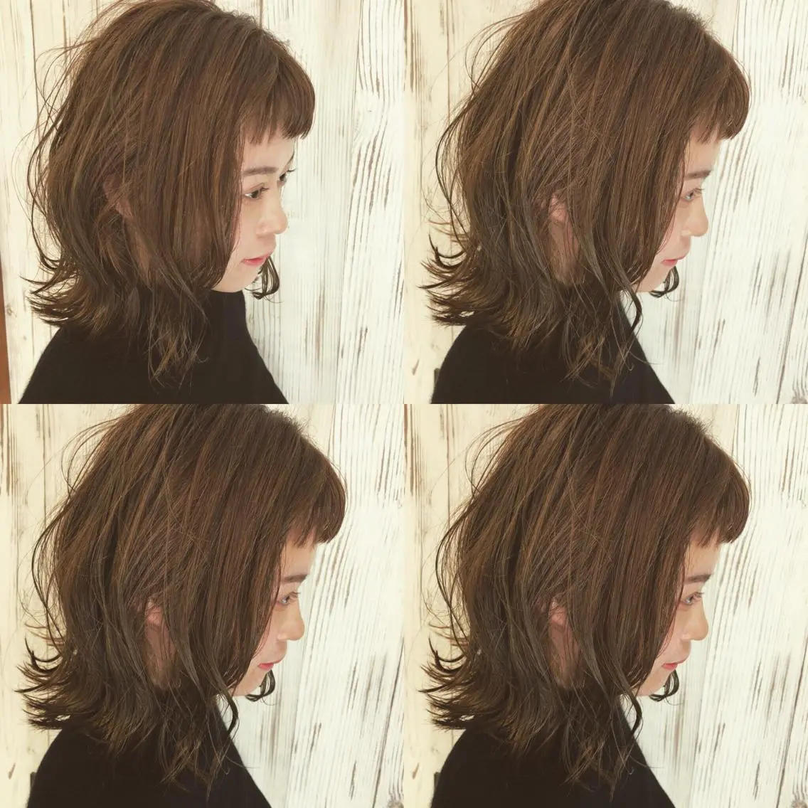 ミディアム カラー カット ヘアカラー トリートメント ヘアサロンオスカー 岸和田蛸地蔵店のヘアスタイル