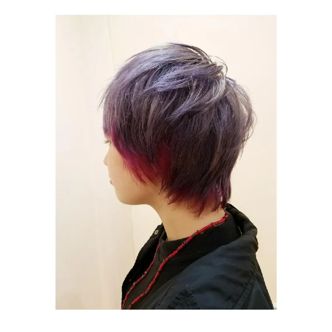 カラー ショート ブリーチ ケアブリーチ バイオレットカラー 美谷添（ミヤゾエ） まどか大人ヘアサロンのヘアスタイル