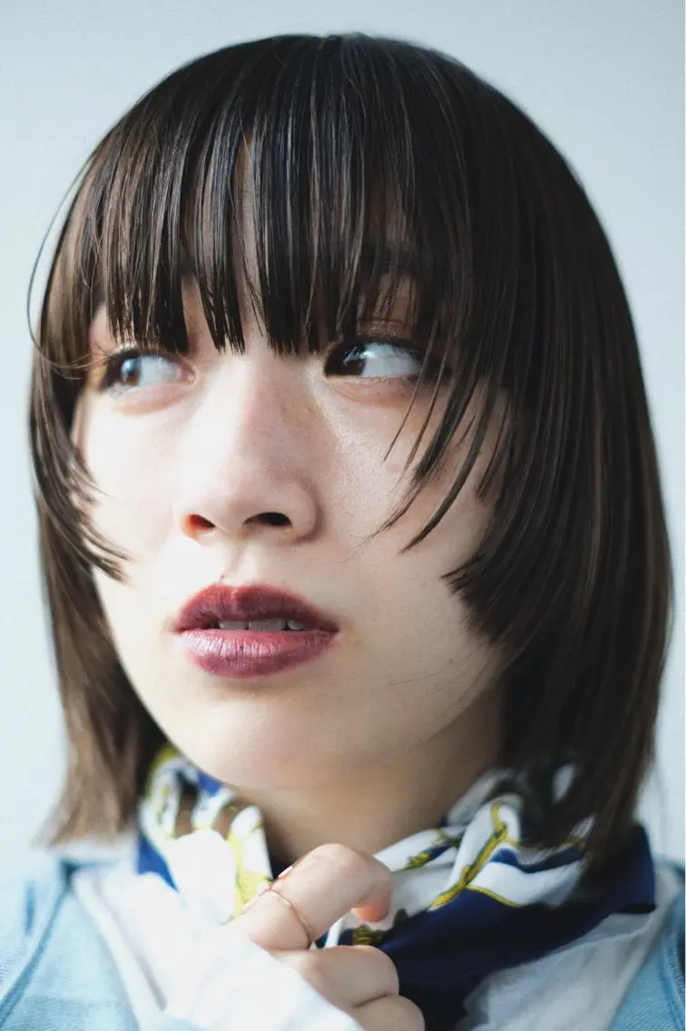 前髪カット+カラーの写真