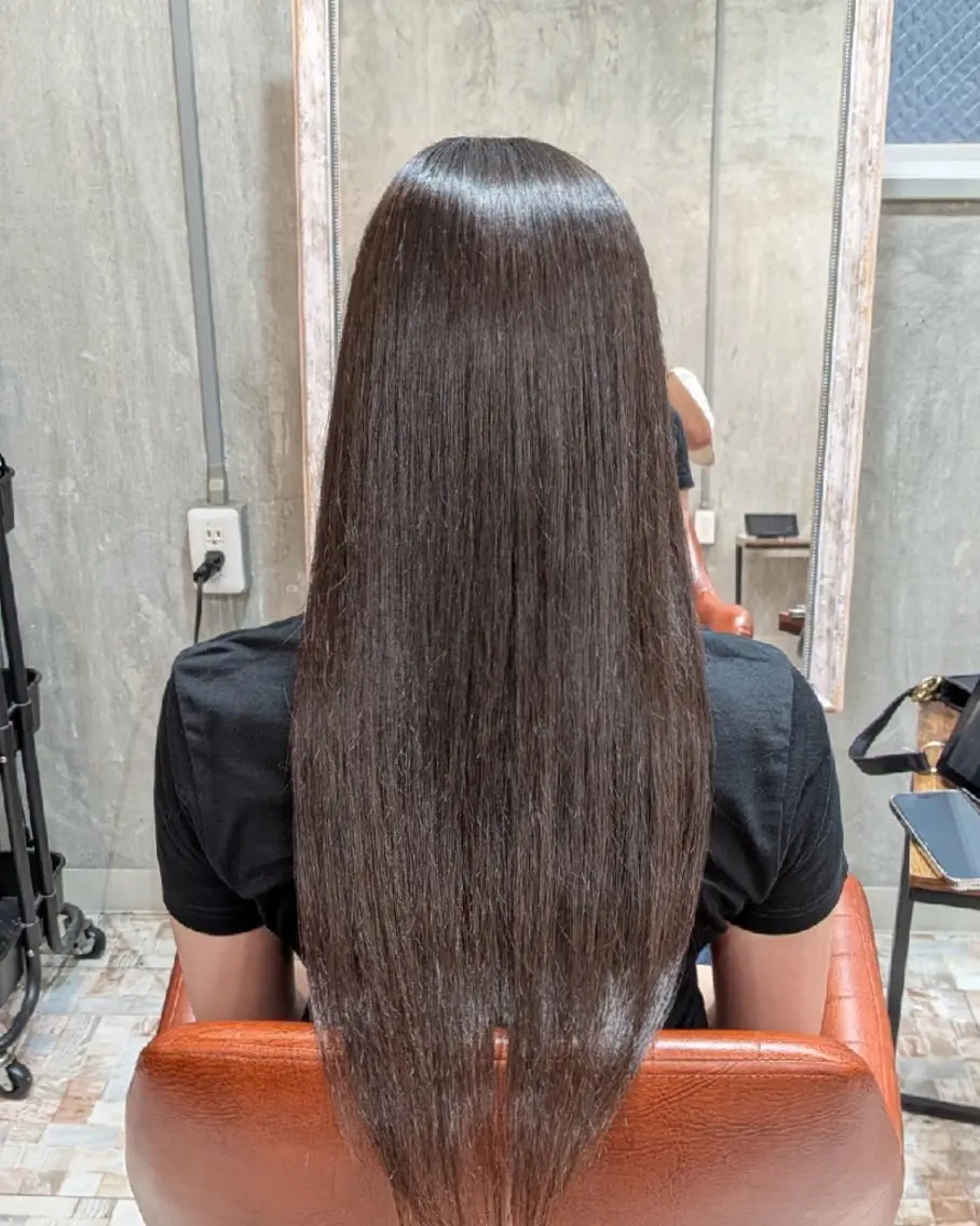 ロング カット 縮毛矯正 nico ニコ🫧のヘアスタイル