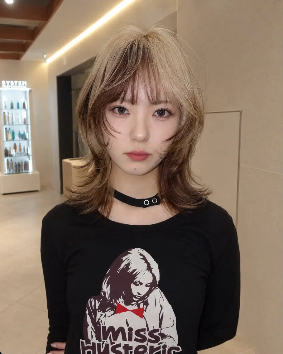 ミディアム カラー ヘアカラー トリートメント kakeru/ボブ レイヤー・パーマのヘアスタイル