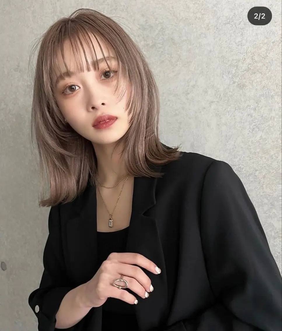 ミディアム レイヤーカット 宇野愛華∕ パーマスタイルのヘアスタイル