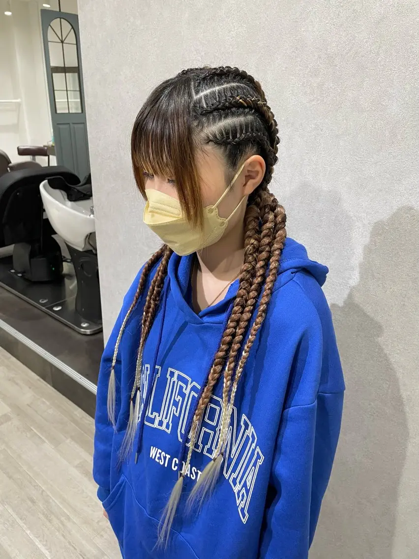 ロング カラー パーマ ヘアアレンジ メンズ キッズ グラデーションカラー エクステ エクステ ヘアセット Hiro ヒロのヘアスタイル