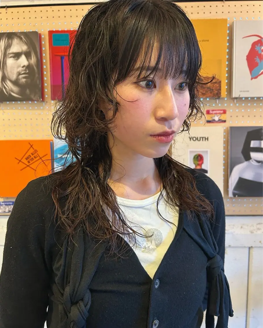 セミロング パーマ セミロングパーマ くせ毛 カット パーマ トリートメント 村上雅人 ナチュラルモードのヘアスタイル