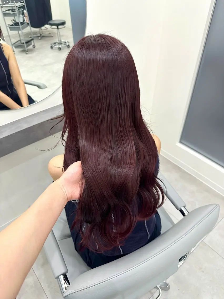 ロング ヘアカラー YOSHINO AIKOのヘアスタイル