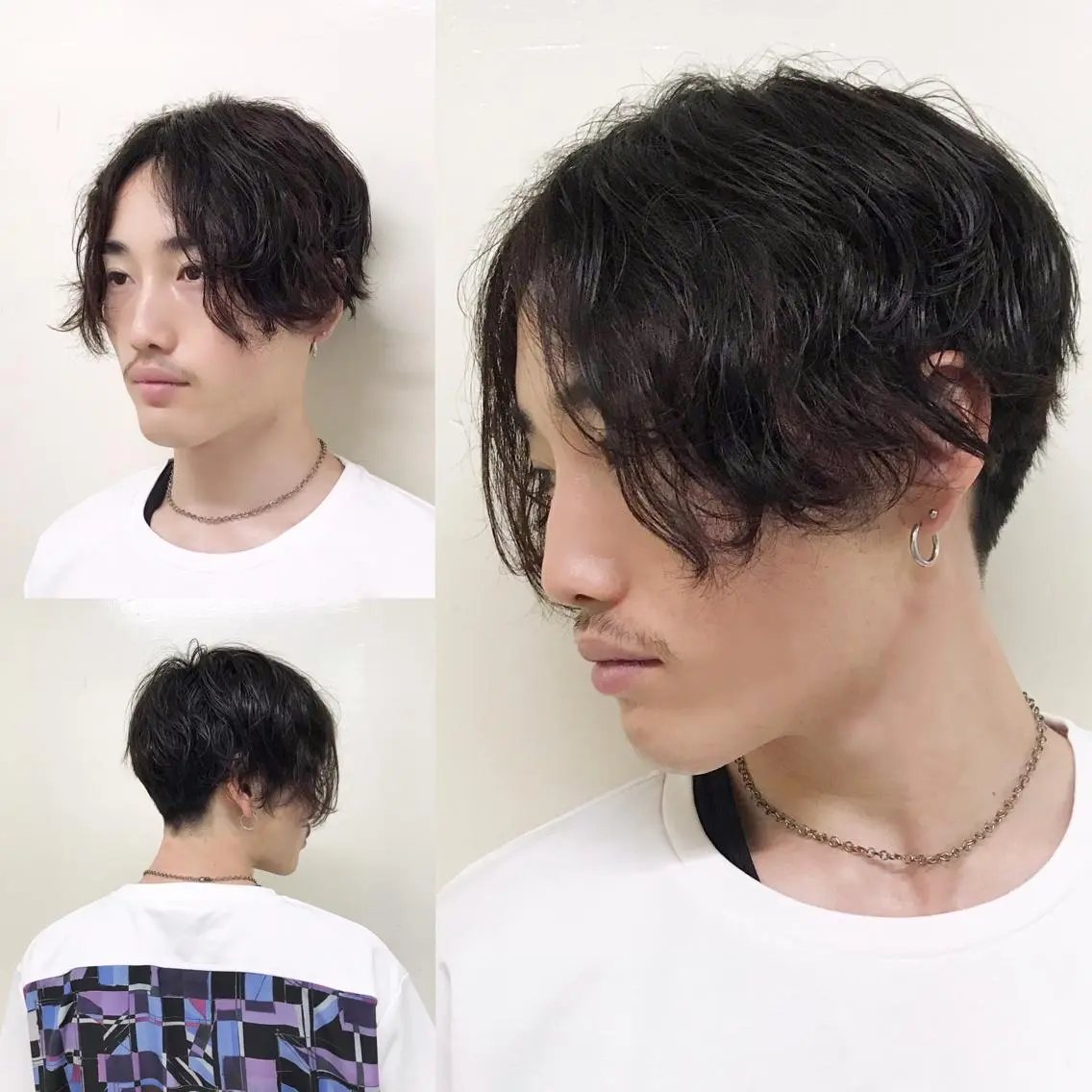 ミディアム メンズ ミディアムパーマ メンズパーマ 阿多 克昇のヘアスタイル