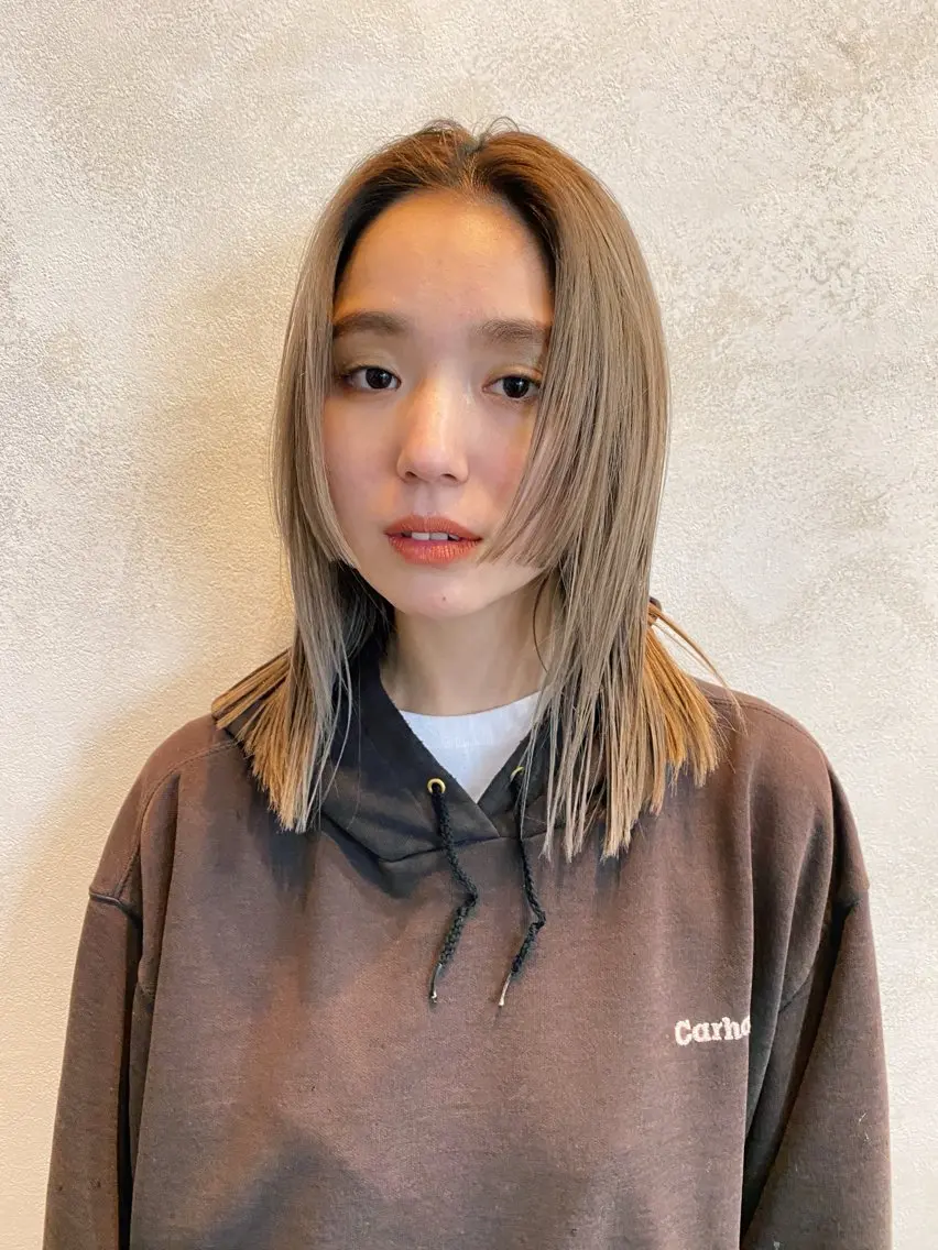 ミディアム カラー ブリーチ ダブルカラー レイヤーカット ウルフカット ヘアカラー トリートメント 🌈村松滉太髪質改善 レイヤーカット🌈のヘアスタイル