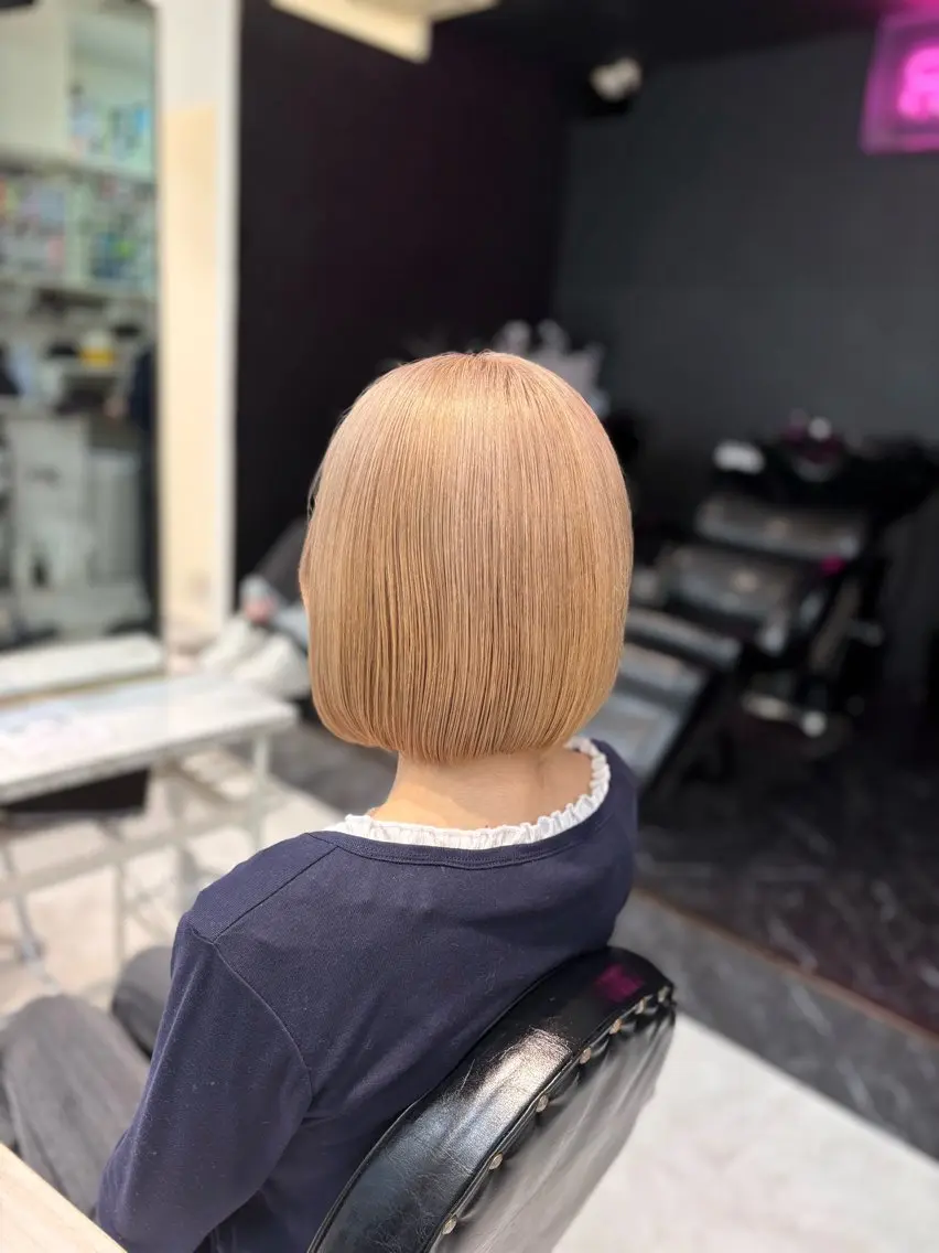 ロング カラー ベージュカラー ミルクティーベージュ ヘアカラー トリートメント ヘアセット 色落ち綺麗🩰ハイ トーン🎀RINKAのヘアスタイル