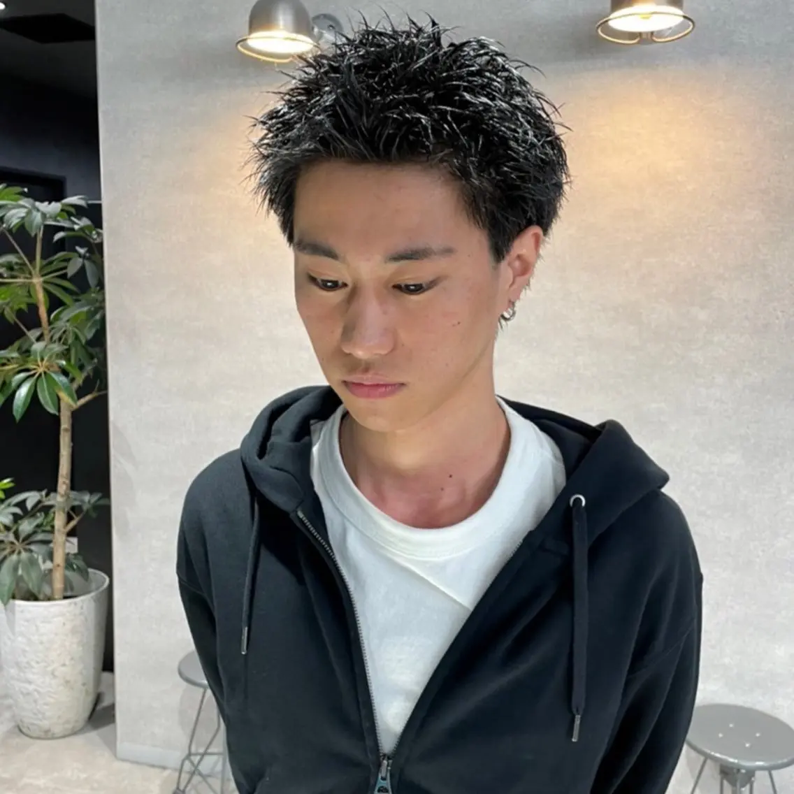 ショート カラー パーマ メンズ カット ヘッドスパ ヘアセット 🔥メンズ 特化🔥菊水皐暉🔥のヘアスタイル