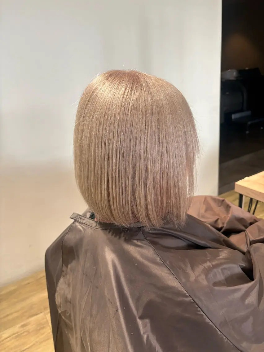 ミディアム カット ヘアカラー トリートメント 前田 菜奈子のヘアスタイル