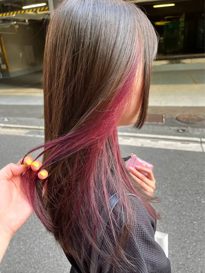 ロング ヘアカラー aroot 町田駅徒歩10秒のヘアスタイル