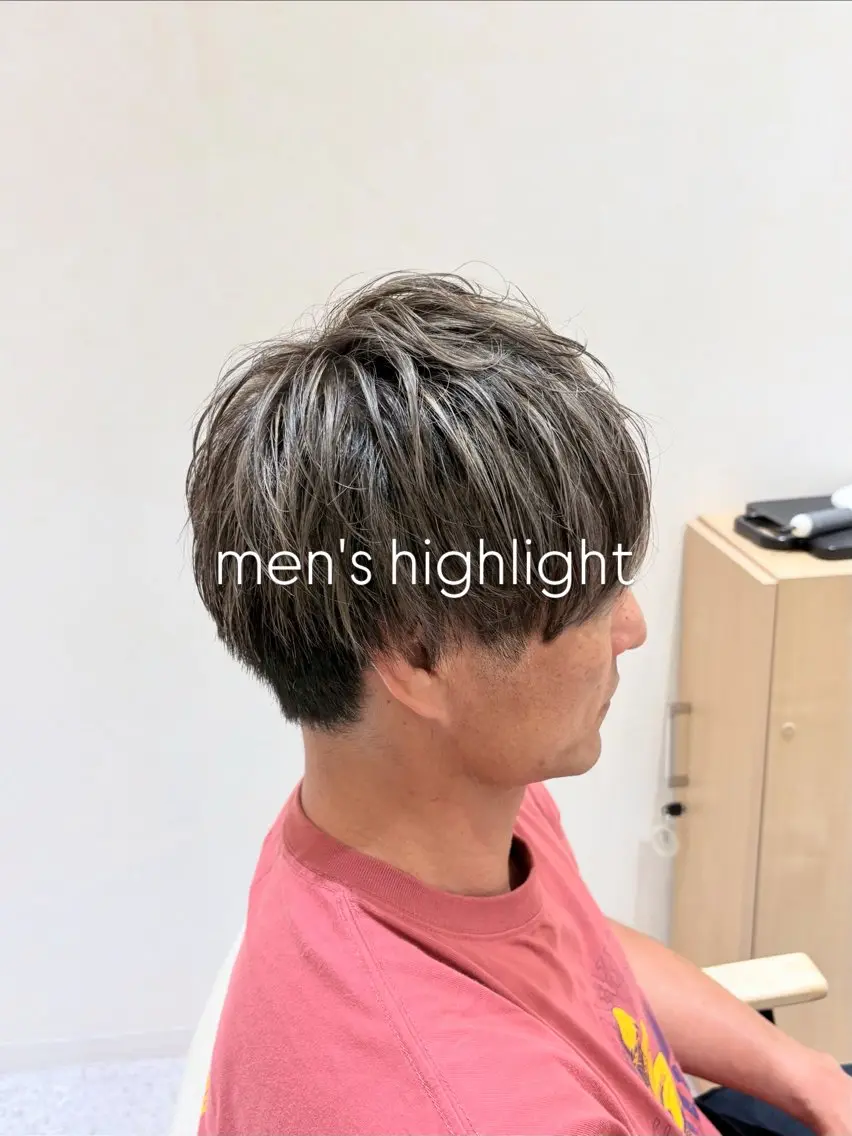 ショート カラー メンズ メンズハイライト ハイライトカラー ハイライト ショートヘア 🔹メンズ特化🔹 荻窪/YASUOKAのヘアスタイル