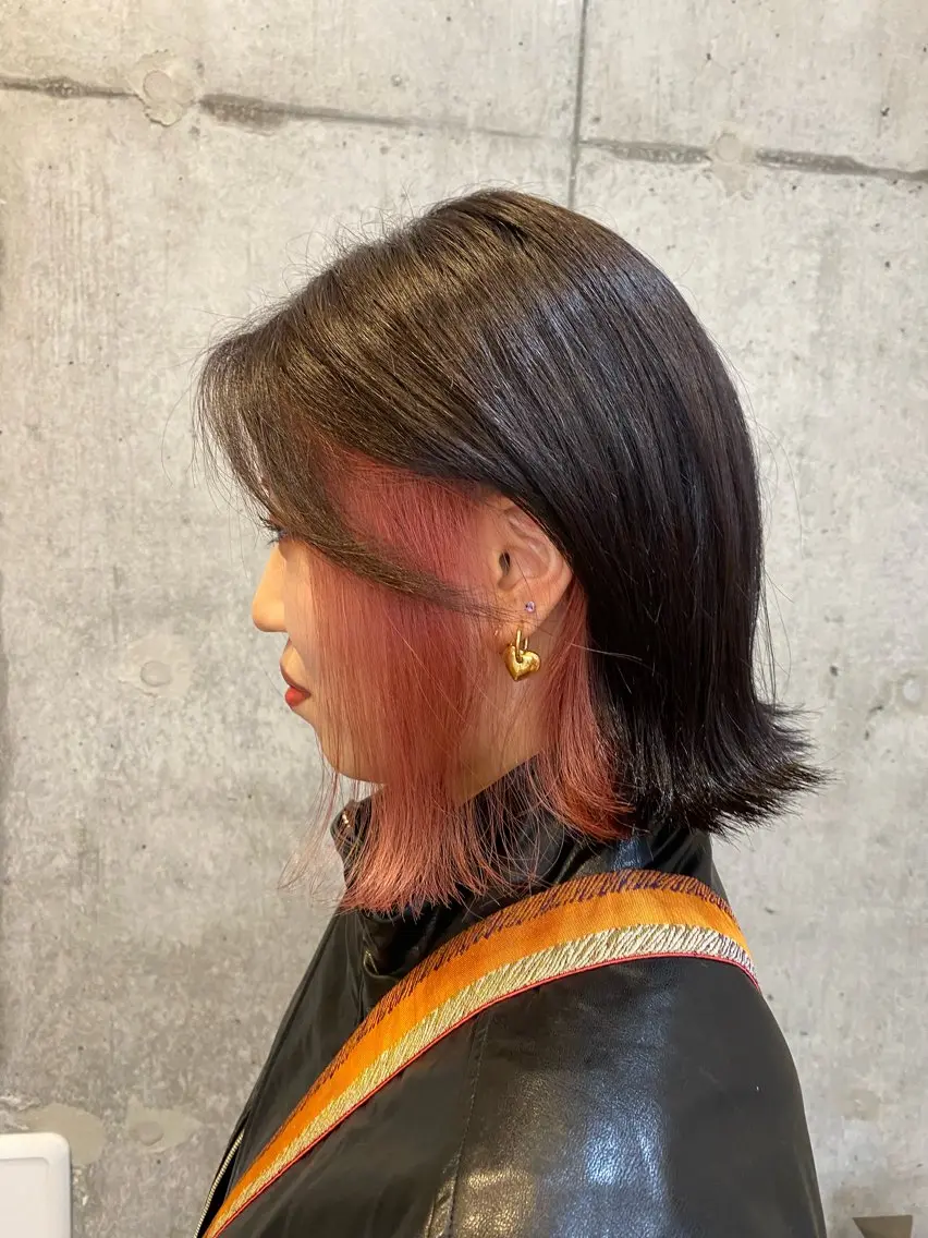 ミディアム カラー インナーカラー HIYORI🧁 登戸のヘアスタイル