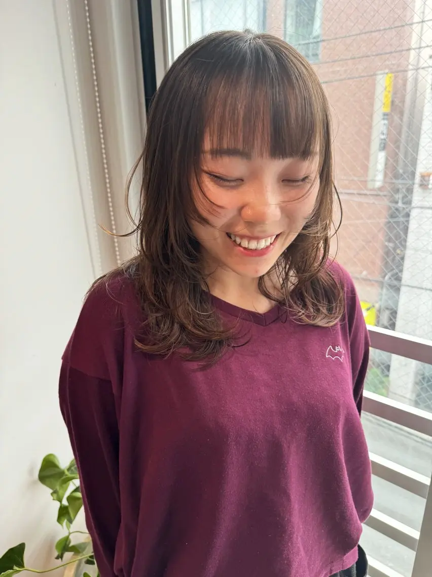ミディアム ミディアムレイヤー レイヤーカット レイヤー/大人ボブ 渡邉【日吉美容室】のヘアスタイル