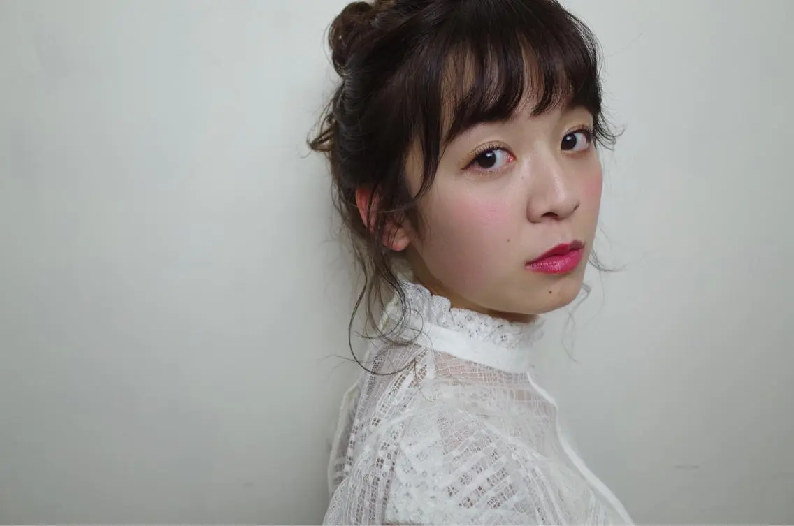 セミロング カラー パーマ ヘアアレンジ 川上 智汐のヘアスタイル