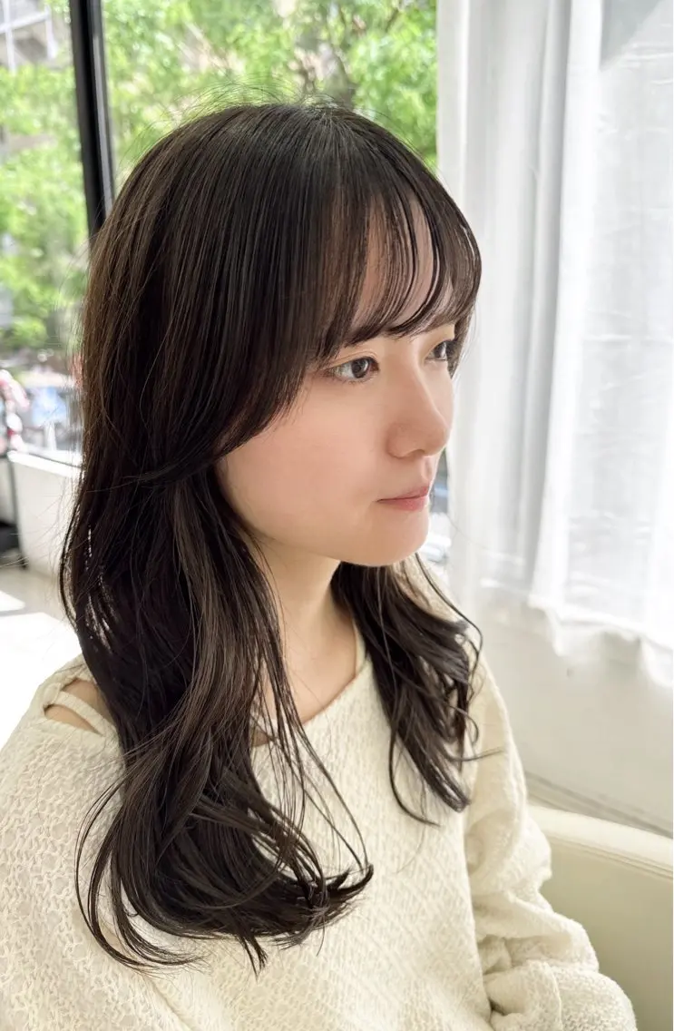 ロング カット パーマ トリートメント 秋山 俊のヘアスタイル