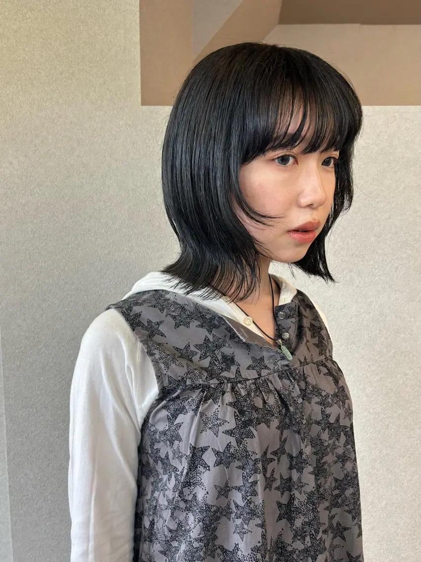 ミディアム カラー カット ヘアカラー Fujii Naoのヘアスタイル