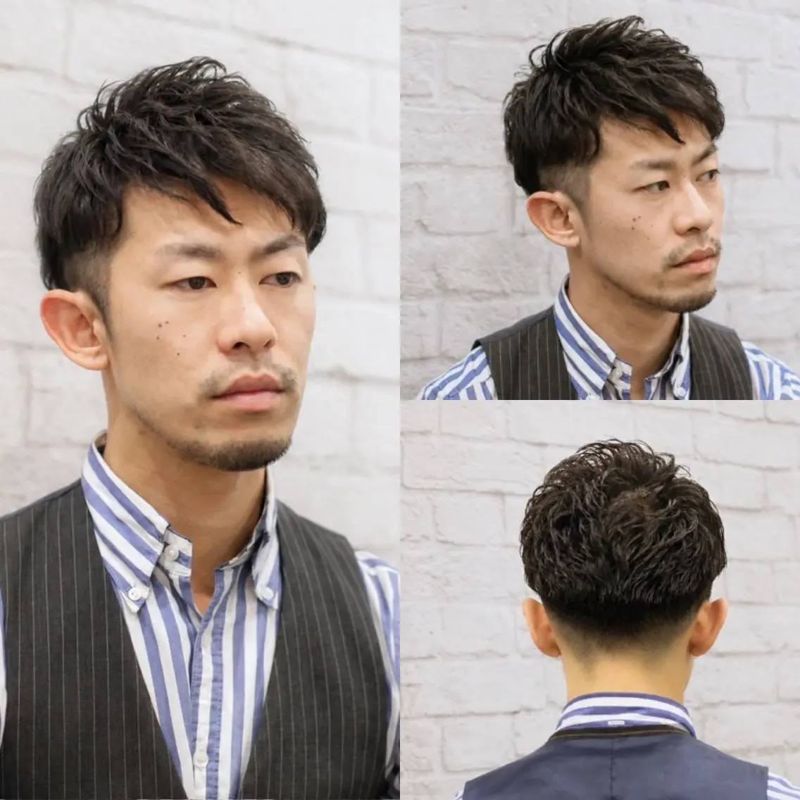 ショート パーマ メンズ 【新宿メンズ カット】田中連のヘアスタイル