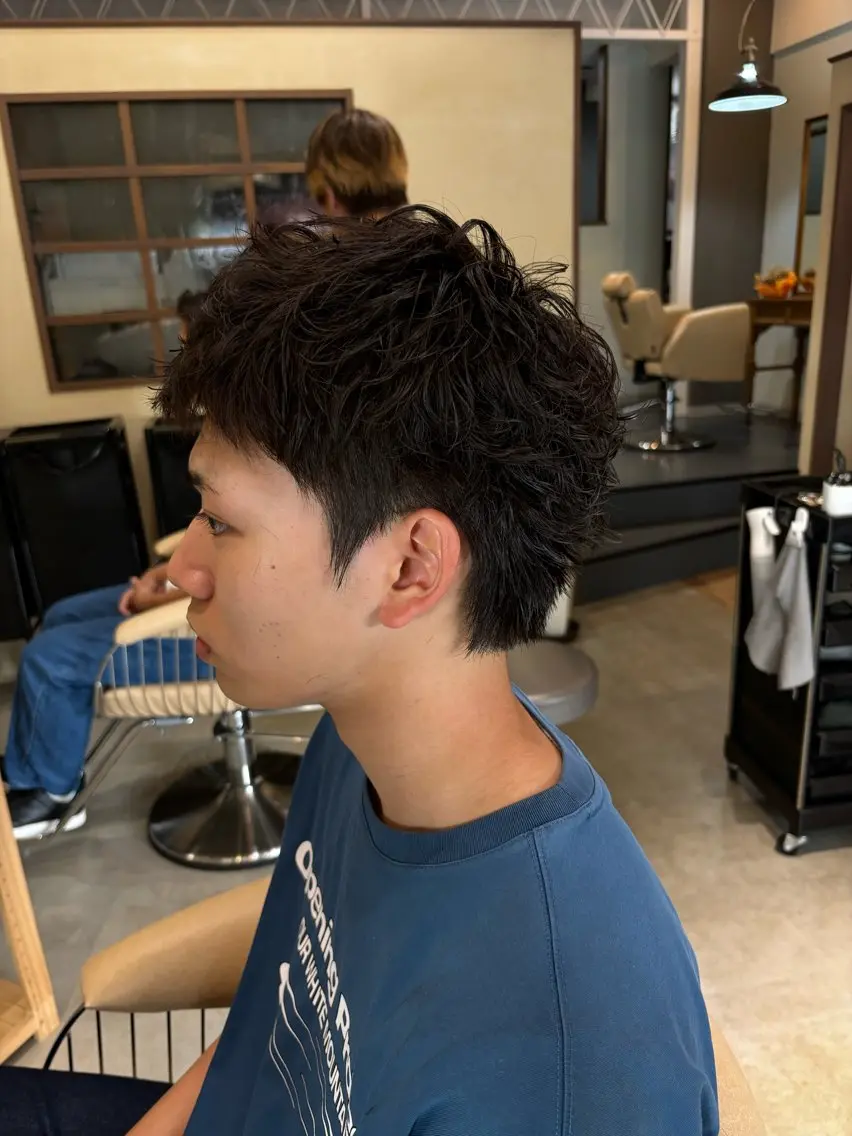 ショート メンズ カット パーマ 鹿児島 TSUBASAのヘアスタイル