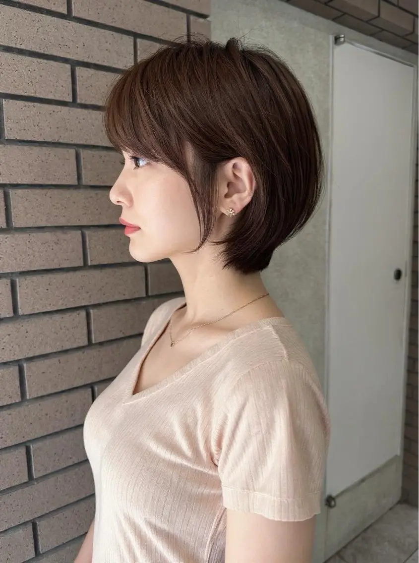 ショート カット ヘアカラー 佐藤優晟/カラー/ 癖毛ショート/表参道のヘアスタイル