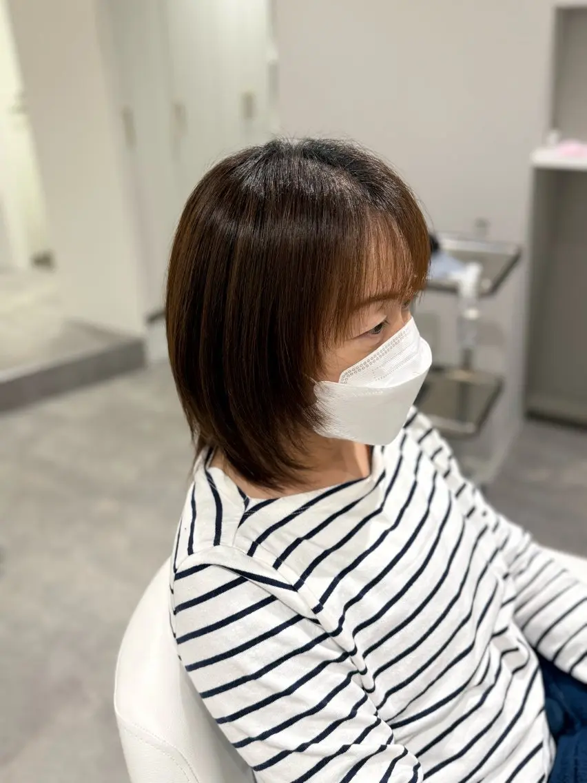 ミディアム 顔まわりレイヤー 顔周りカット レイヤーカット ボンニー fukunagaのヘアスタイル