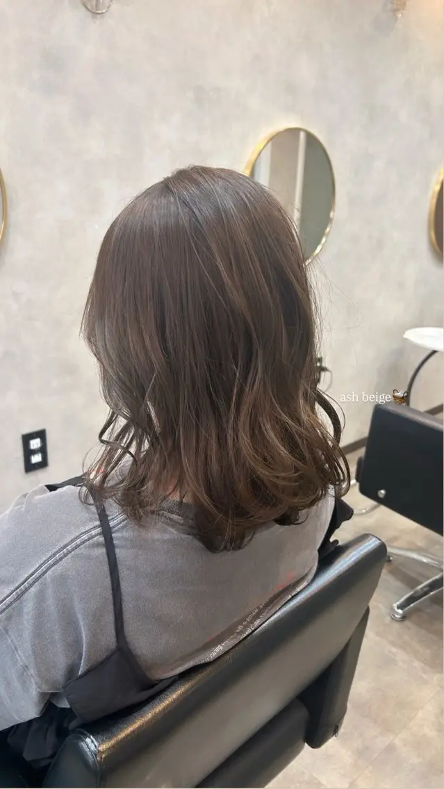 セミロング カラー カット ヘアカラー トリートメント silk🕯 hikaruのヘアスタイル