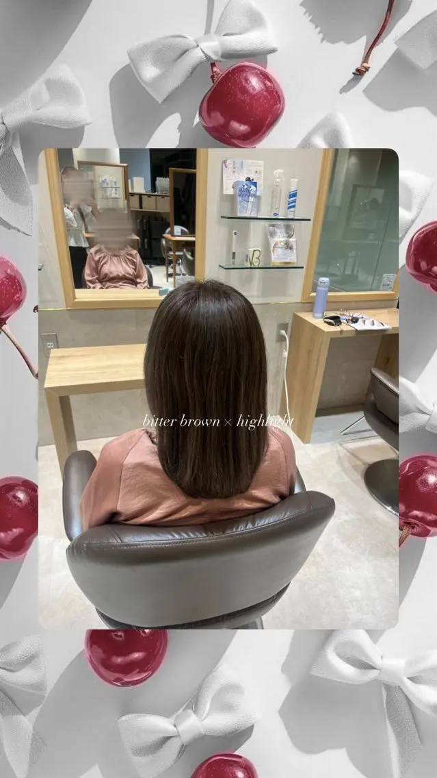 セミロング カラー 阪口 優希のヘアスタイル