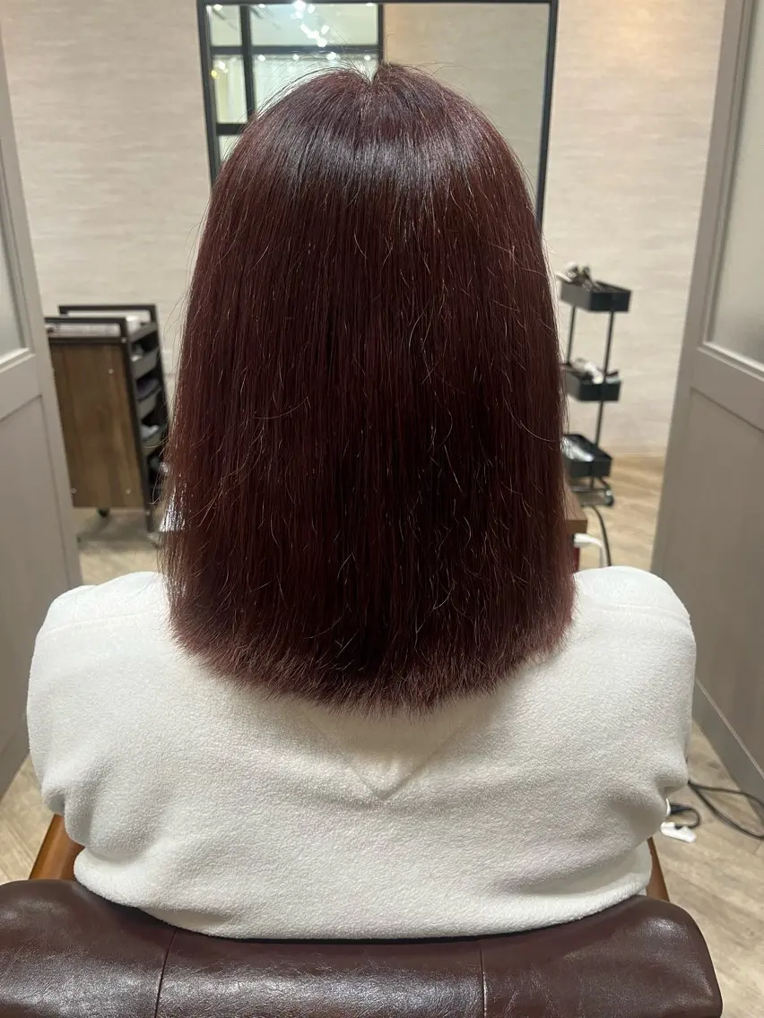ミディアム カラー カシス ピンクカラー 🫧ぷる艶カラー🫧 Yuubi🦩のヘアスタイル