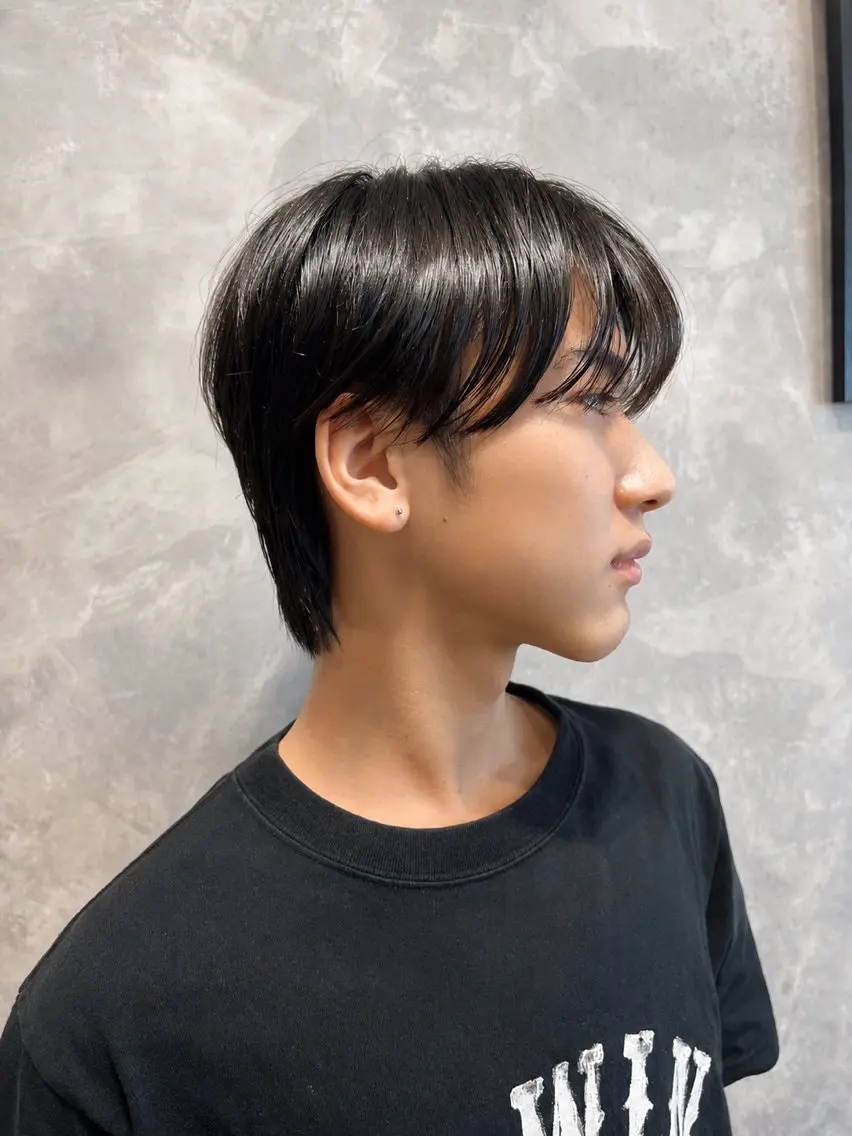 ショート メンズ メンズ韓国風 韓国マッシュ マッシュウルフ マッシュ メンズウルフカット T Akaneのヘアスタイル