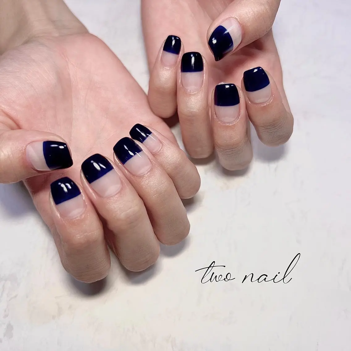ネイル アートネイル フットネイル ハート ニュアンスネイル ホワイト two nailのネイルデザイン