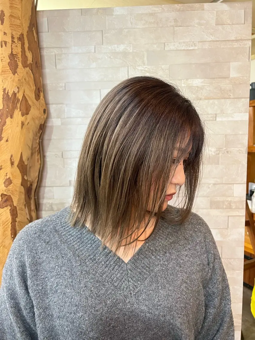 ミディアム カラー カット ヘアカラー 名取 純平のヘアスタイル