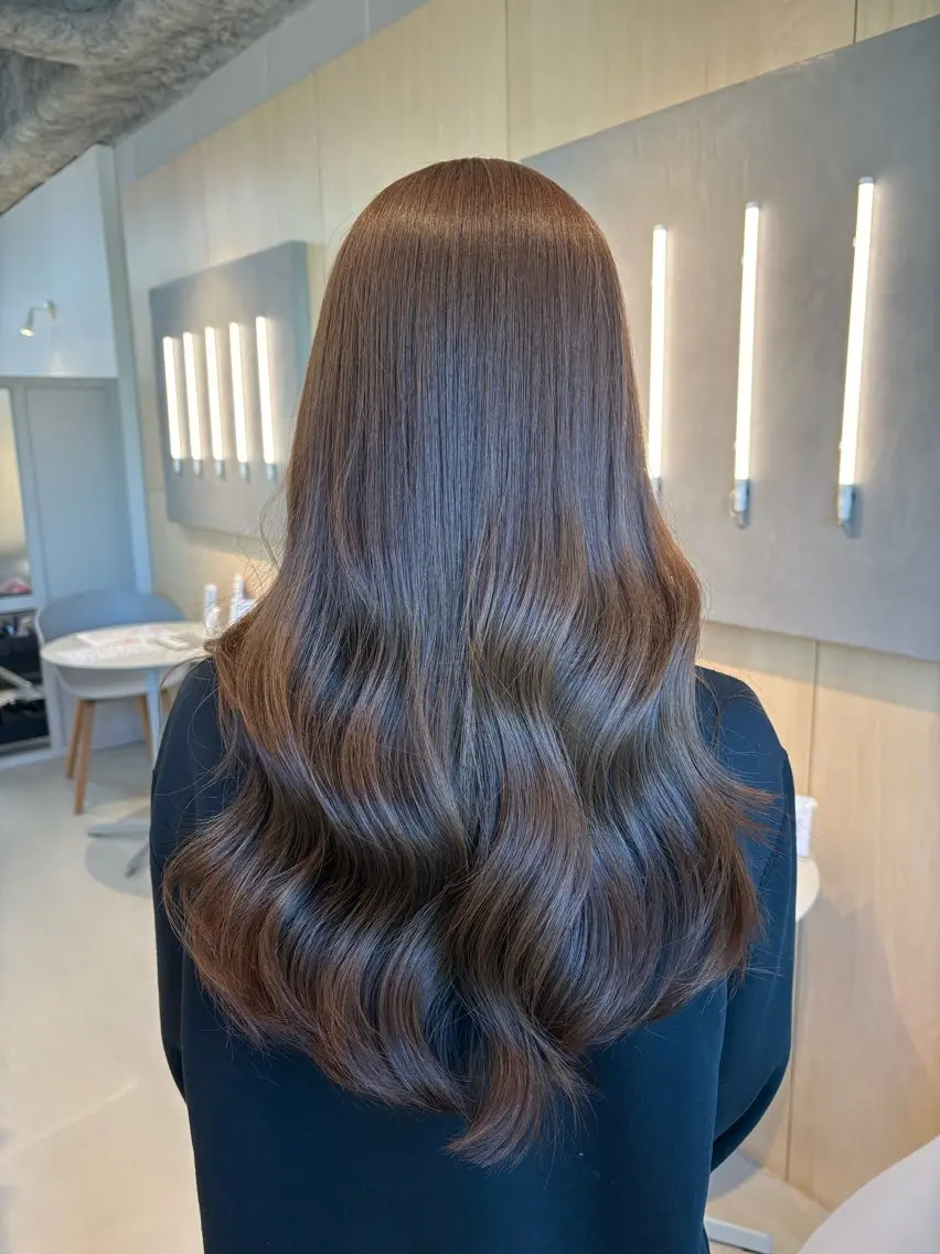 ロング 韓国風ヘア レイヤーカット 小顔カット 垢抜けレイヤー特化× 髪質改善 藤原悠暉のヘアスタイル