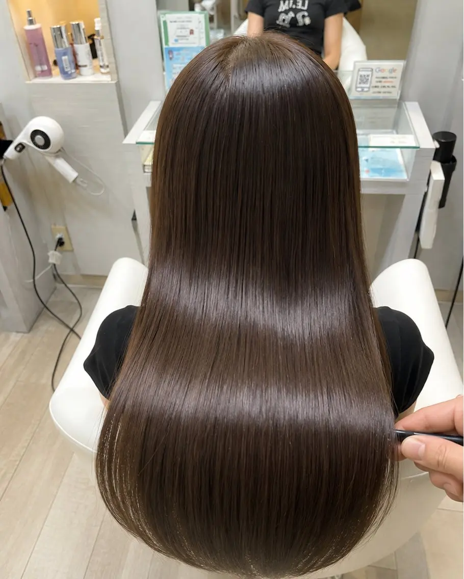 ロング 髪質改善 タカギ/艶髪カラー /髪質改善/縮毛矯正のヘアスタイル