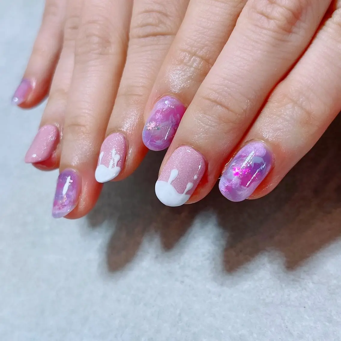 ネイル ハロウィン ニュアンスネイル パープル RUI ☆のネイルデザイン