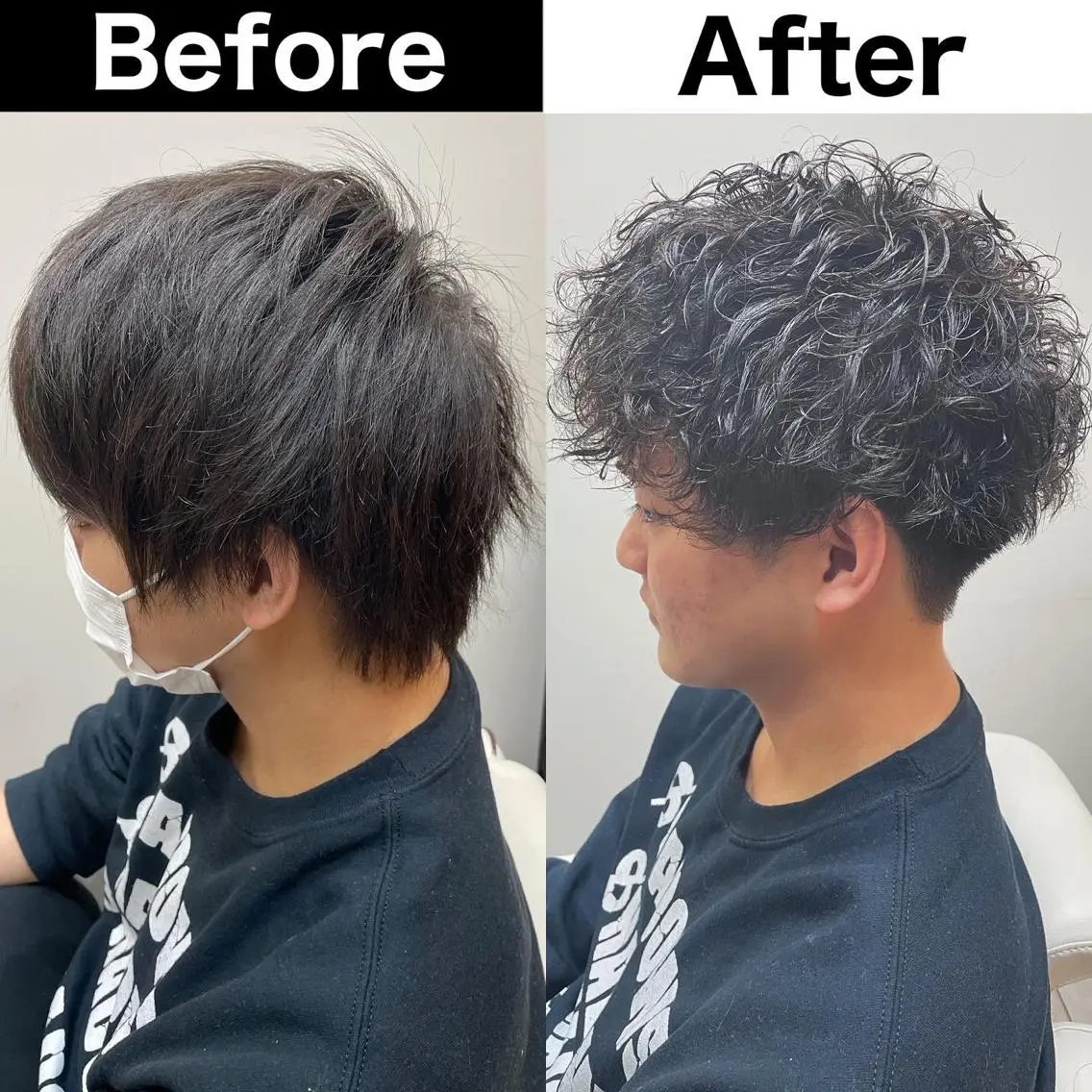 メンズ ビジネス メンズ就活ヘア メンズパーマ ツーブロック 刈り上げ カット パーマ トリートメント Soleria 田中慎一のヘアスタイル