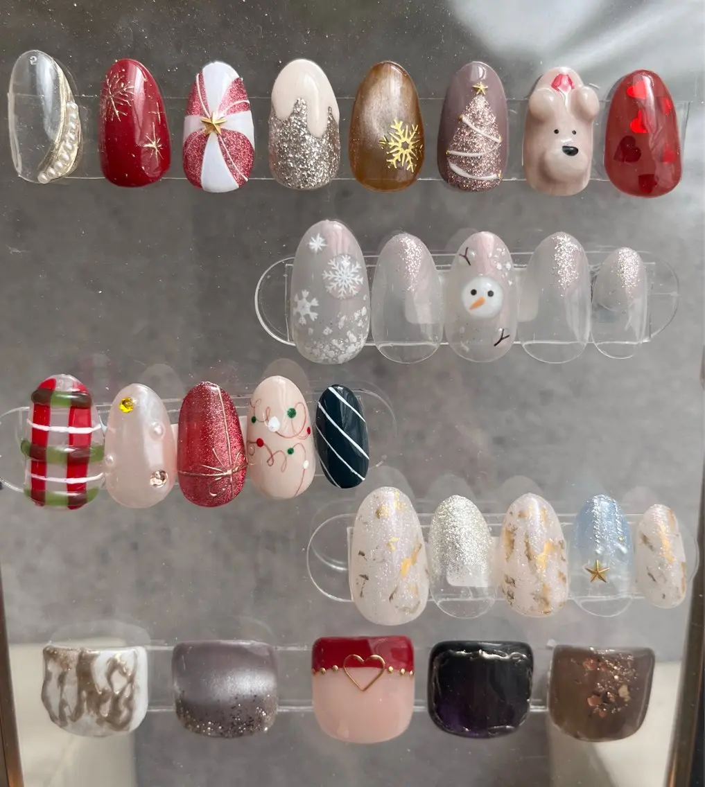 ネイル アートネイル ワンカラーネイル シンプルネイル 冬ネイル クリスマス ЯH.nail JURIのネイルデザイン