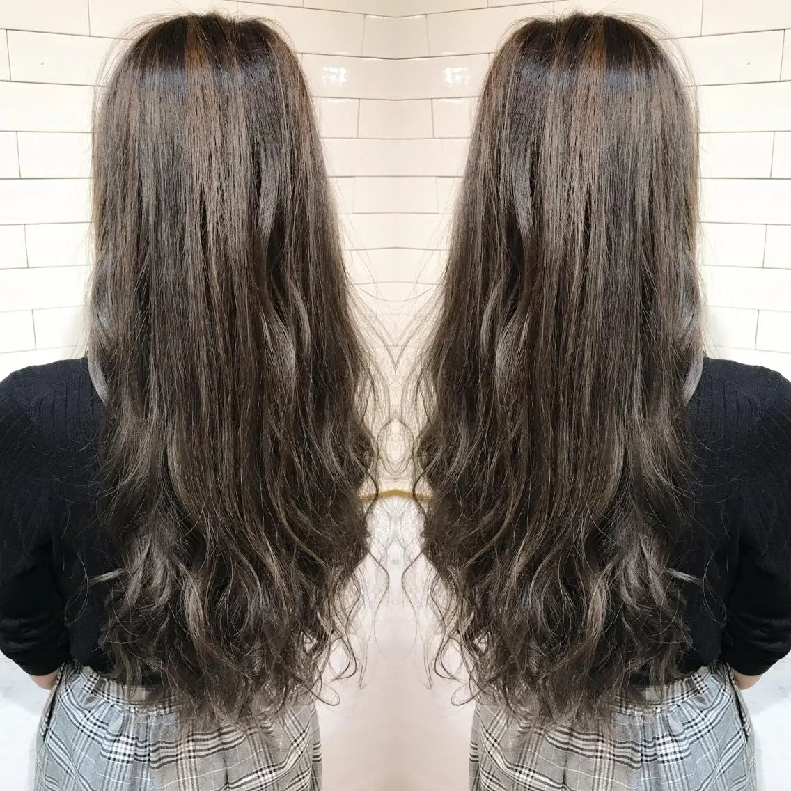 ロング カラー ベージュカラー ハイライトカラー ハイライト ヘアカラー トリートメント 🧡ショートの達人 🧡SHOのヘアスタイル