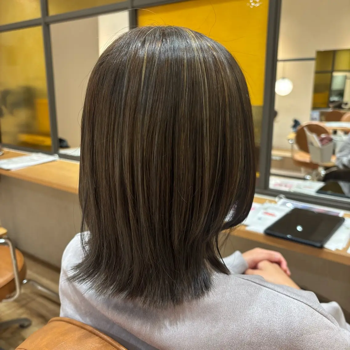 ミディアム ボブレイヤー ボブ レイヤーカット 小西 七菜子のヘアスタイル