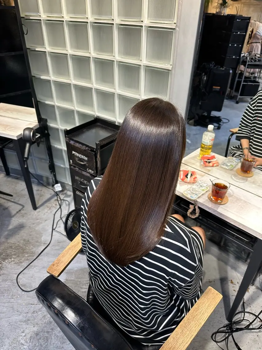 ロング 縮毛矯正 🪐縮毛矯正／海陸 翔のヘアスタイル