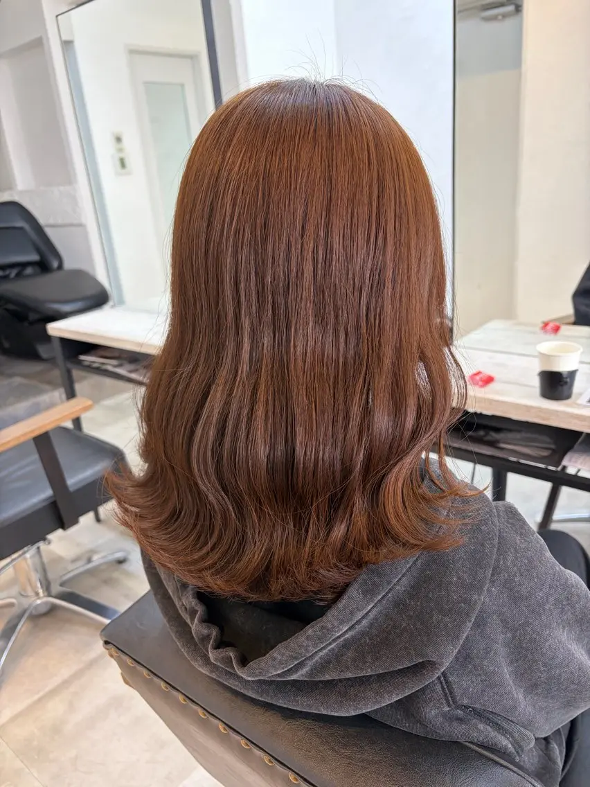 ミディアム カラー 🥀韓国ヘア🥀 宮津真菜のヘアスタイル
