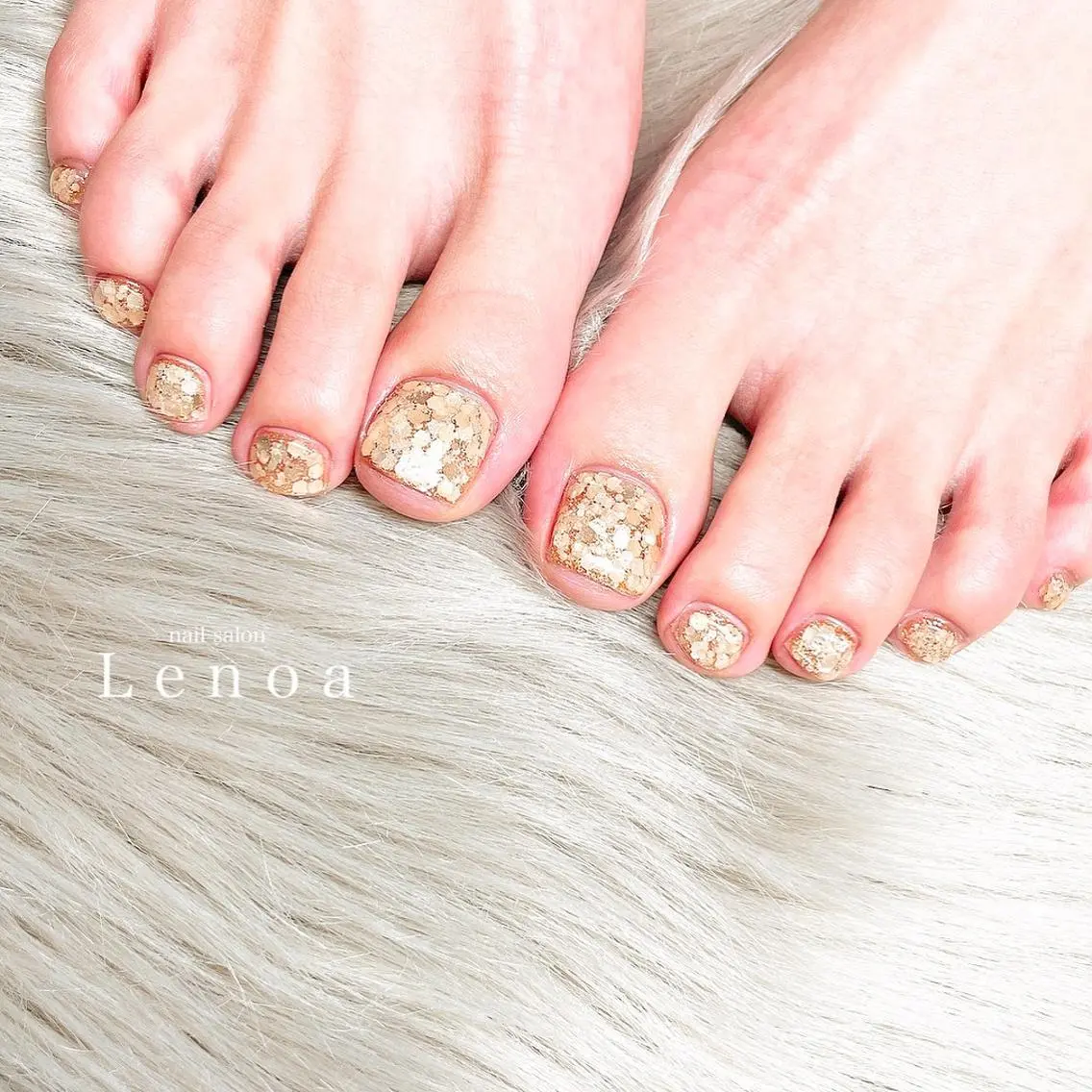 ネイル クリアネイル キラキラネイル マグネットネイル ニュアンスネイル オレンジ nailsalon Lenoaのネイルデザイン