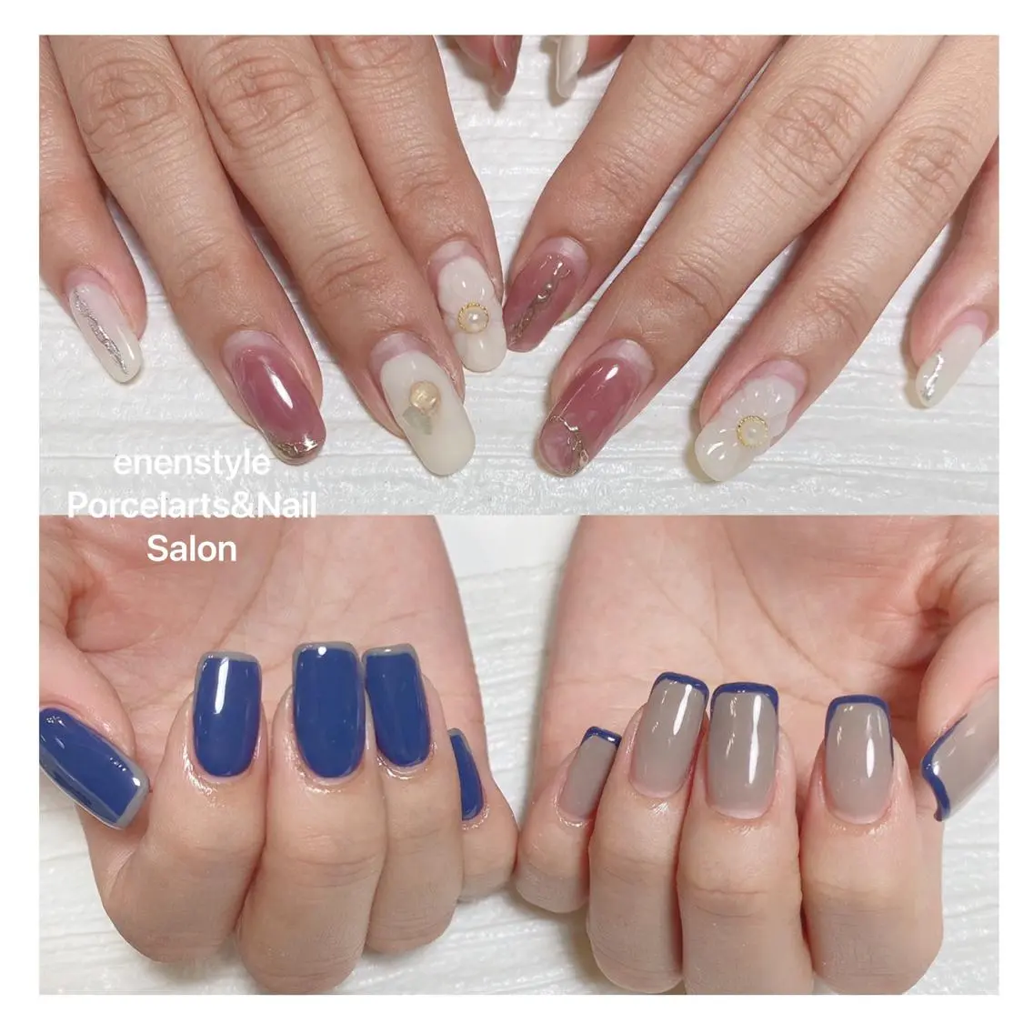 ミディアム ネイル ハンドネイル 🐾enen style 🐾のネイルデザイン