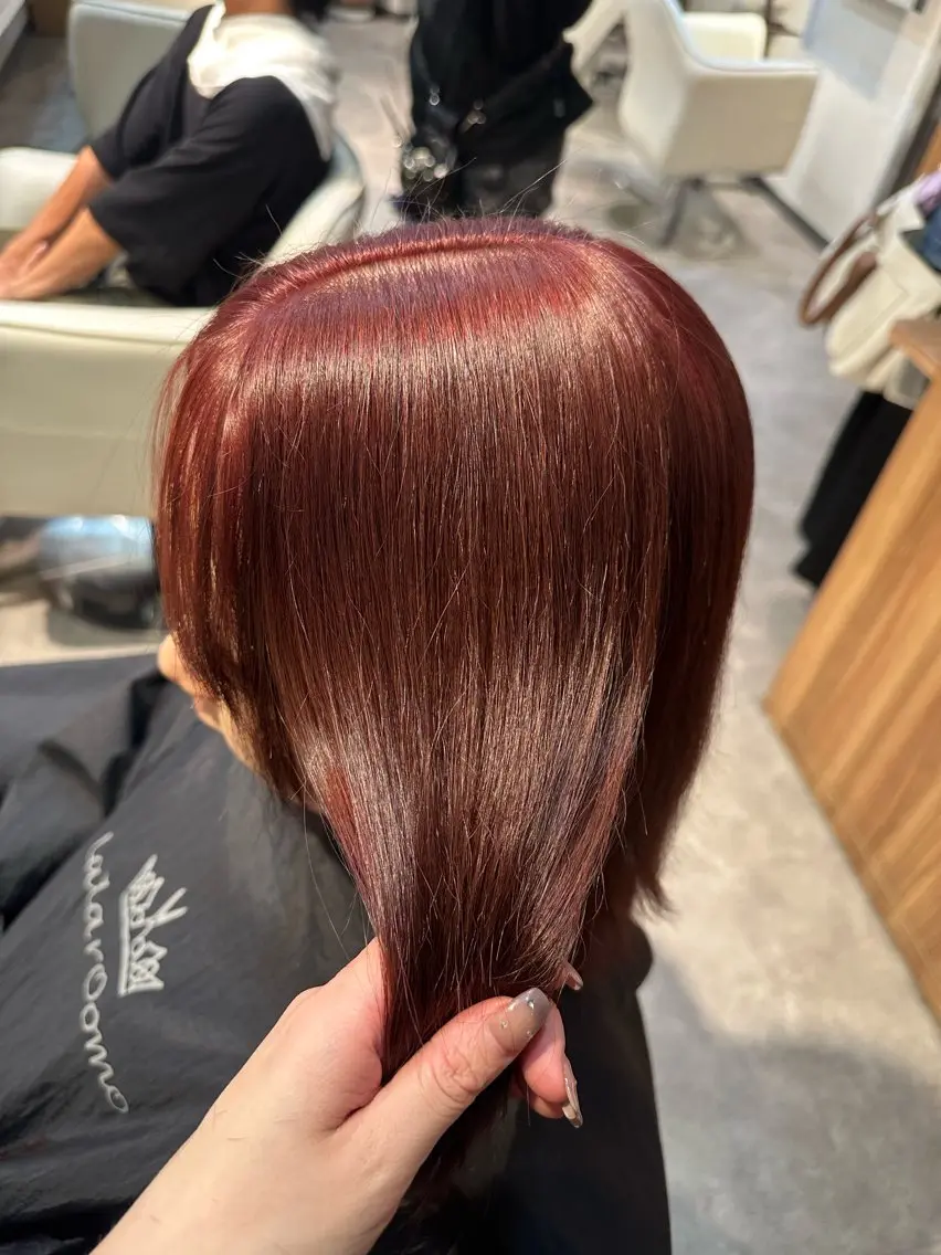 ミディアム 髪質改善 ヘアカラー トリートメント 【新宿/最強艶髪】 トレンドヘア🪽若菜のヘアスタイル