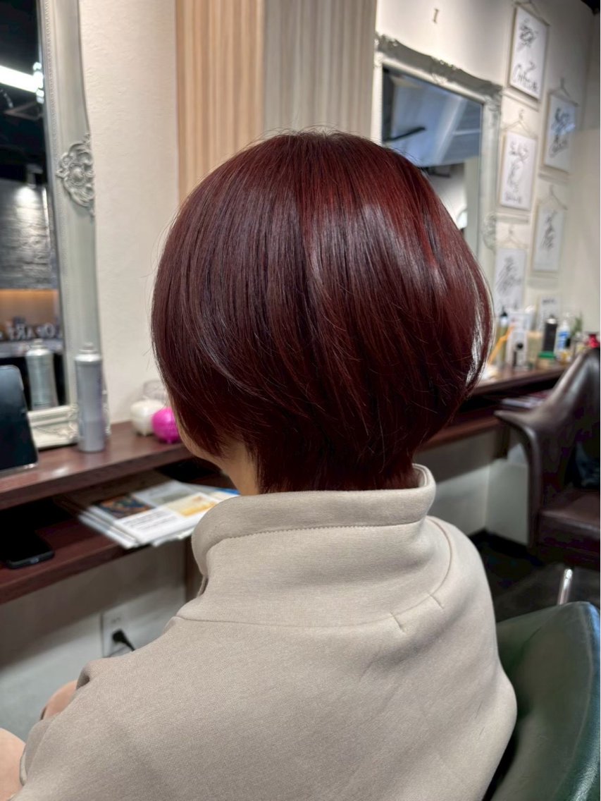 ショート カラー ヘアカラー ✨黒崎/透明感カラー /艶髪/梅野巧成✨のヘアスタイル