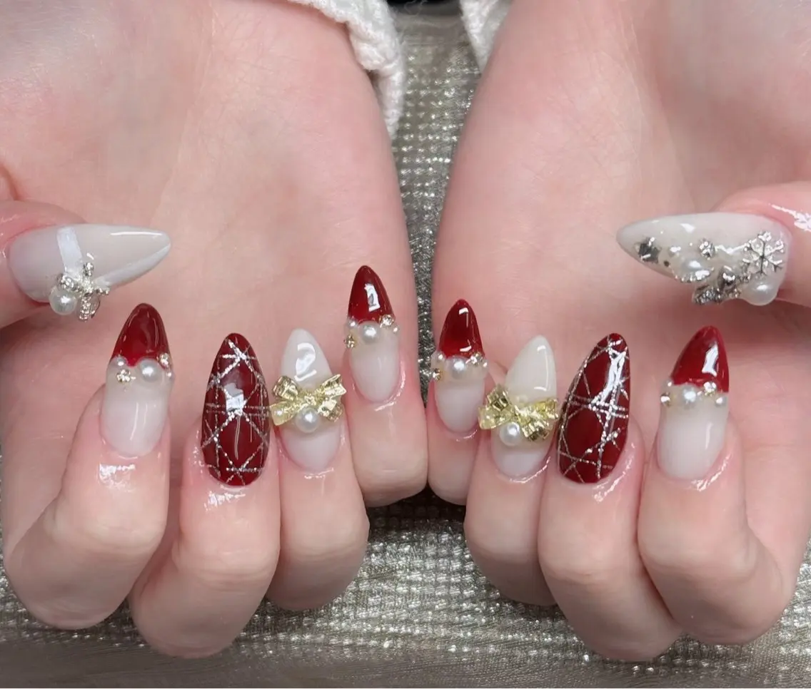 ネイル オーロラネイル フレンチネイル ジェルネイル ハロウィン 韓国ネイル ハンドネイル neco H.babynailのネイルデザイン