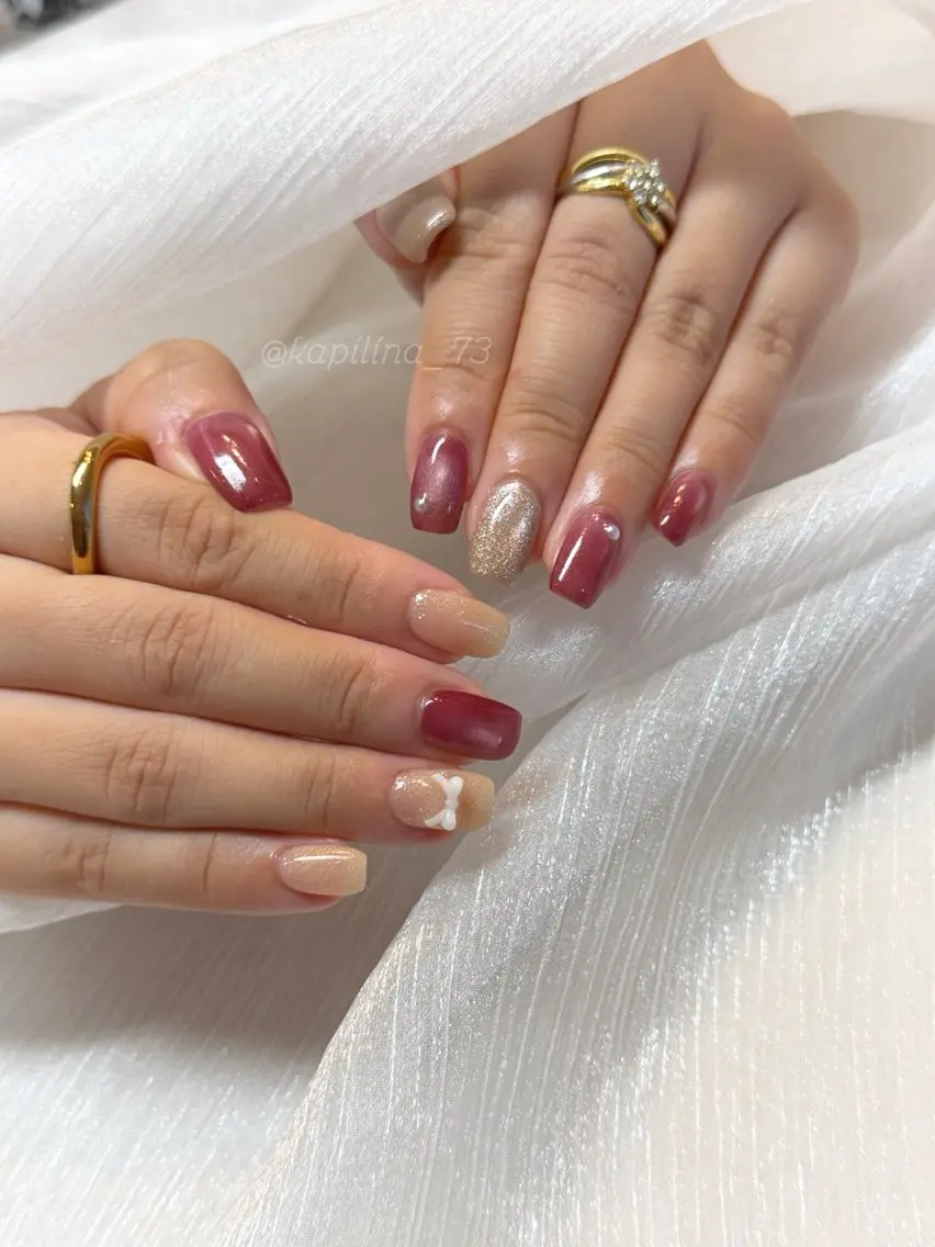 ネイル マグネットネイル ハンドネイル Kapilina🌺 MOMOのネイルデザイン