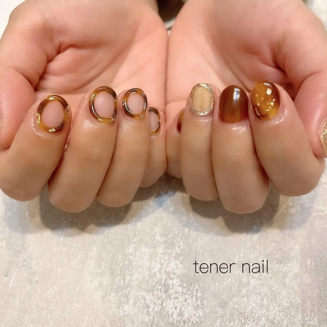 ネイル べっ甲ネイル テネルネイル tener nailのネイルデザイン