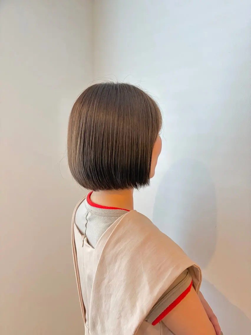 ショート ボブ ヘアカラー NOA/名古屋/美髪 ストレート/艶カラーのヘアスタイル